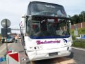 VU Auffahrunfall Reisebus auf LKW A 1 Rich Saarbruecken P55